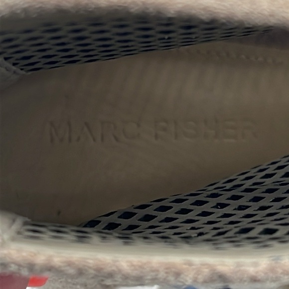 Marc Fisher Shaini Perforated Lace-up Peep Toe Ankle Booties - Picture 12 of 13